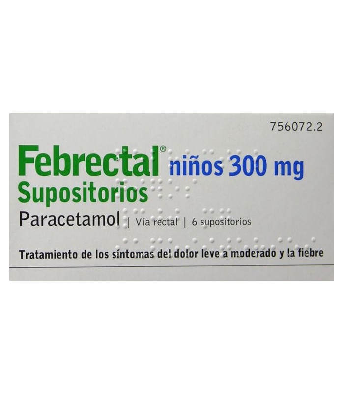 FEBRECTAL NIÑOS 300 MG 6 SUPOSITORIOS