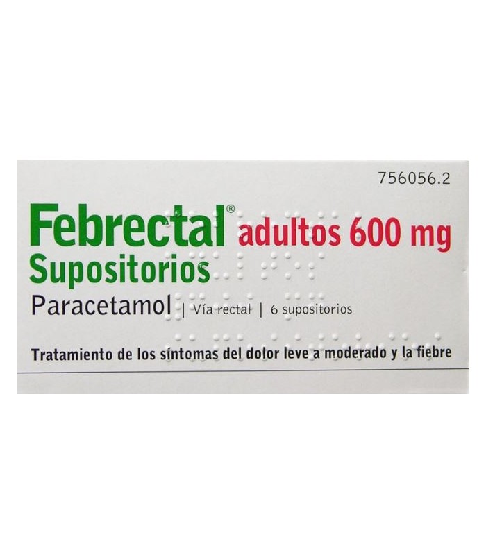 FEBRECTAL ADULTOS 600 MG 6 SUPOSITORIOS