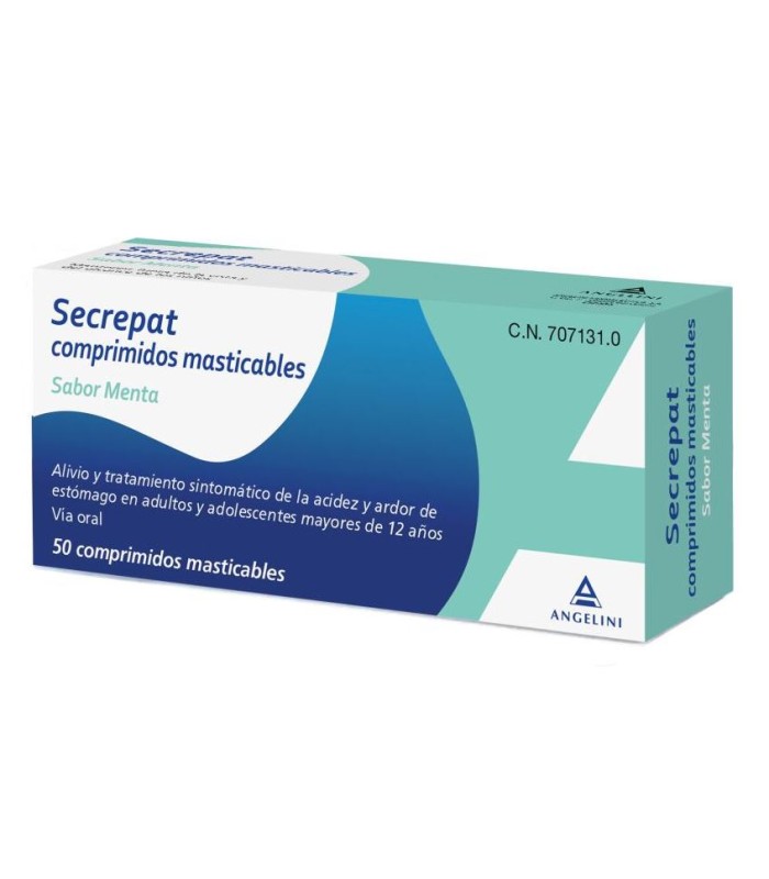 SECREPAT 50 COMPRIMIDOS MASTICABLES SABOR MENTA