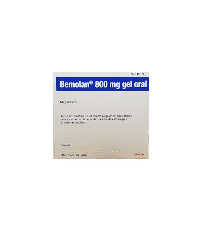 BEMOLAN 800 MG GEL ORAL 30 SOBRES