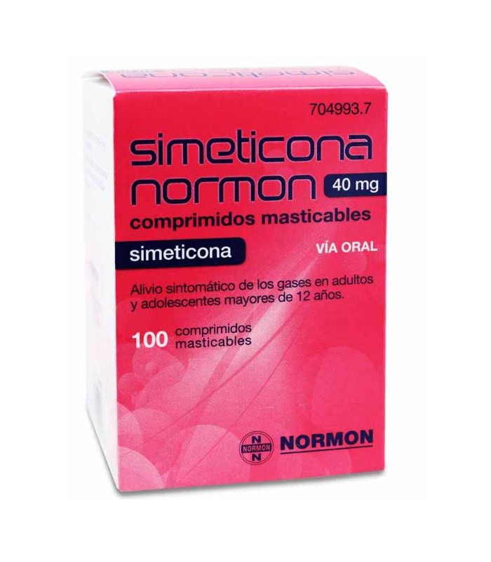 SIMETICONA NORMON 40 MG 100 COMPRIMIDOS MASTICABLES