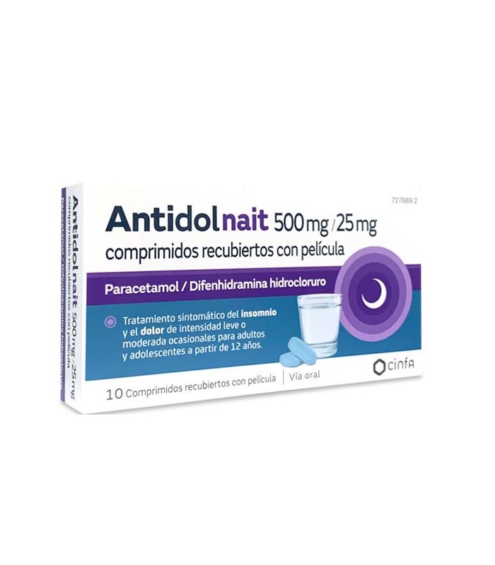 ANTIDOLNAIT 500 MG/25 MG 10 COMPRIMIDOS