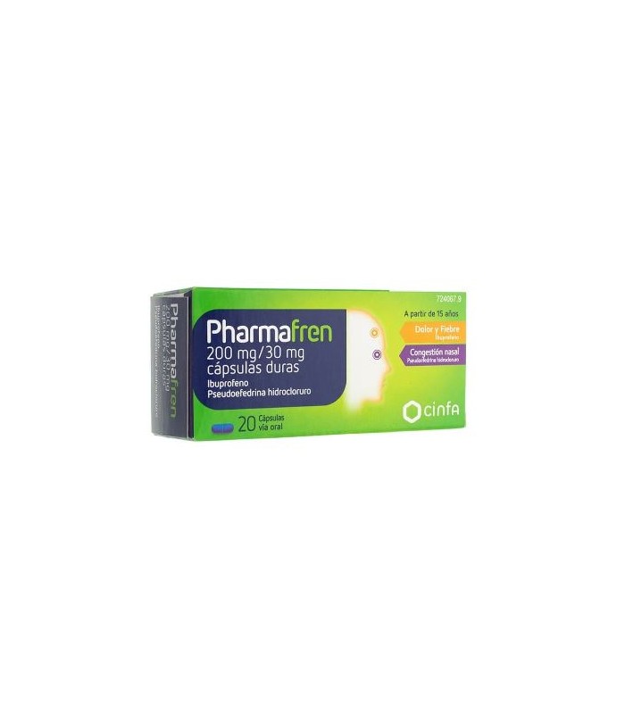 PHARMAFREN 200 MG/ 30 MG 20 CÁPSULAS