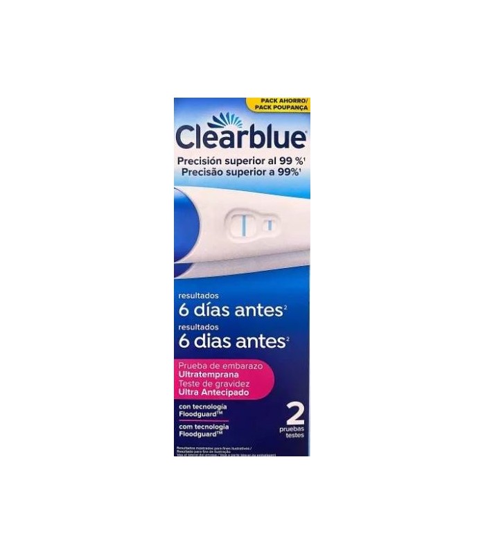 CLEARBLUE PACK AHORRO 2 PRUEBAS DE EMBARAZO ULTRATEMPRANA