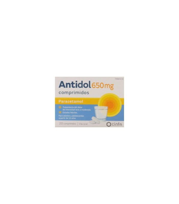 ANTIDOL 650 MG 20 COMPRIMIDOS