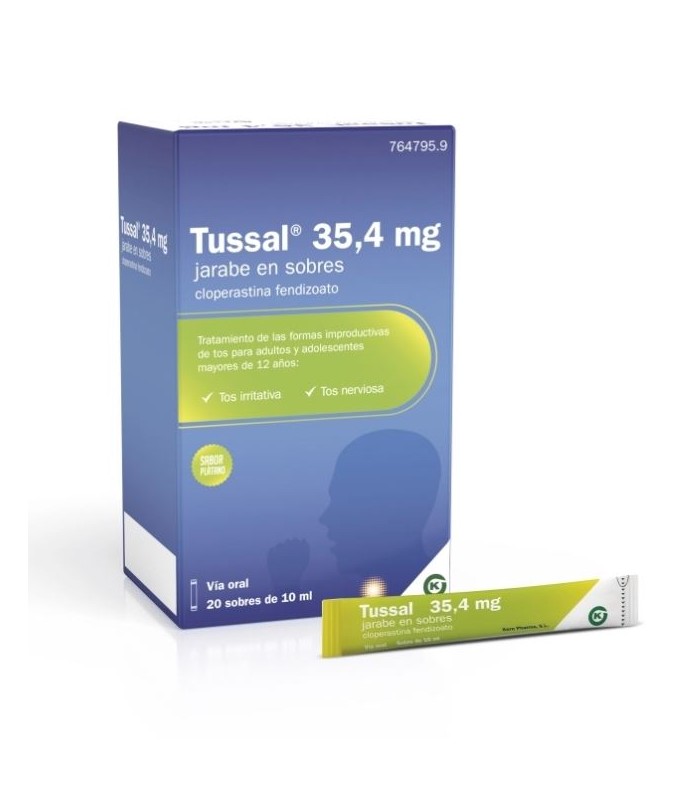 TUSSAL 35.4 MG JARABE EN SOBRES 20 SOBRES 10 ML